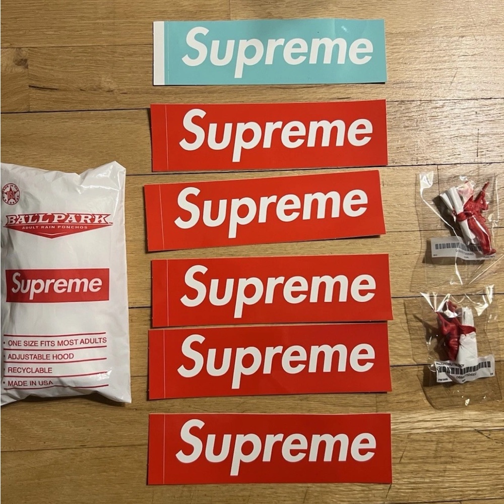 Supreme Stickers Pack - Red & Light Blue